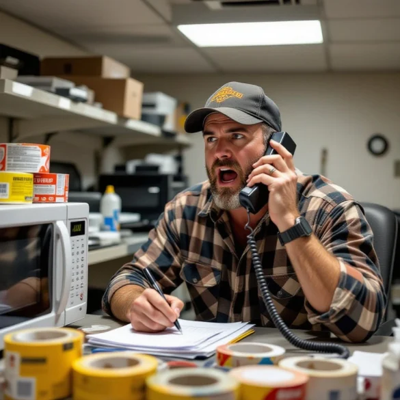 hvac guy on phone